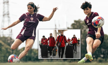 Two Iranian female footballers train in Australia without hijabs