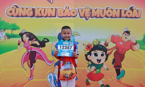 Young runners eager to explore diverse species at Kun Marathon Ho Chi Minh City