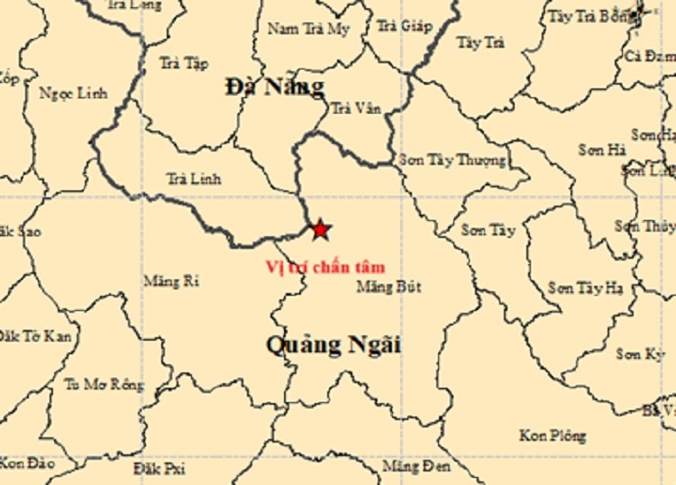 Earthquake causes shaking in many places in Quang Ngai
