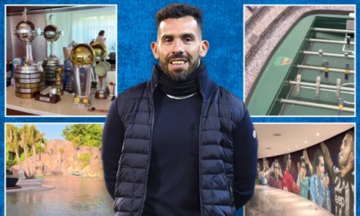 Carlos Tevez's villa features a tunnel recreating his career