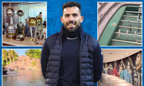 Carlos Tevez's villa features a tunnel recreating his career