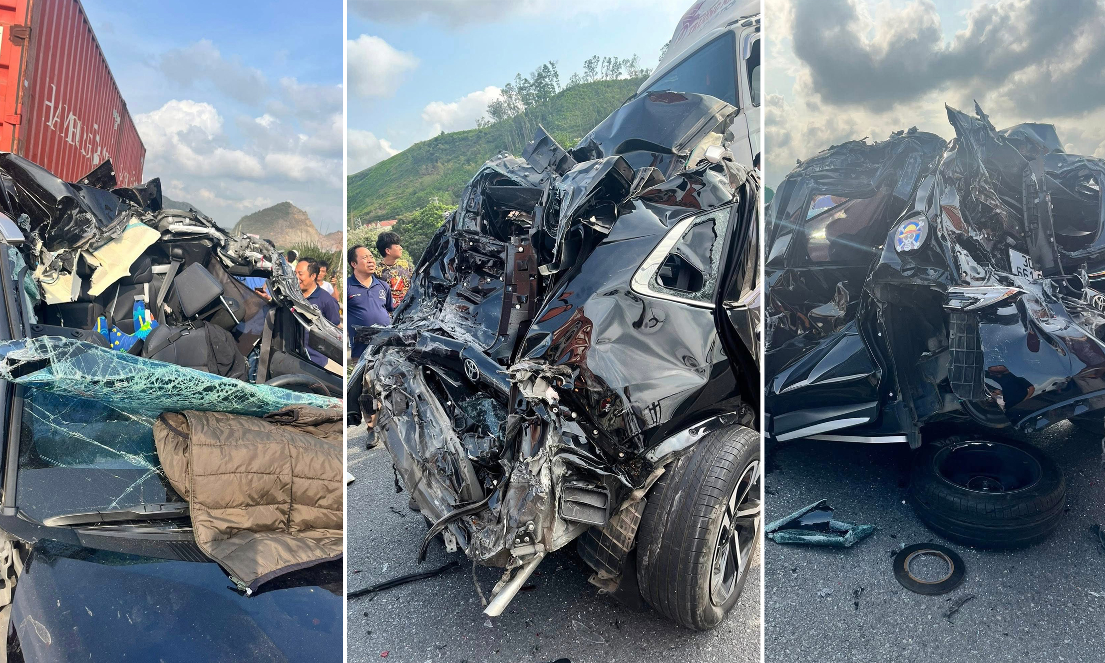 Driver miraculously escapes mangled car on expressway