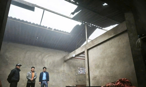Houses unroofed after storms in Tuyen Quang, Lao Cai
