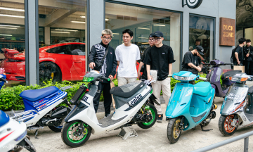 A gathering place for young custom motorcycle enthusiasts in Hanoi