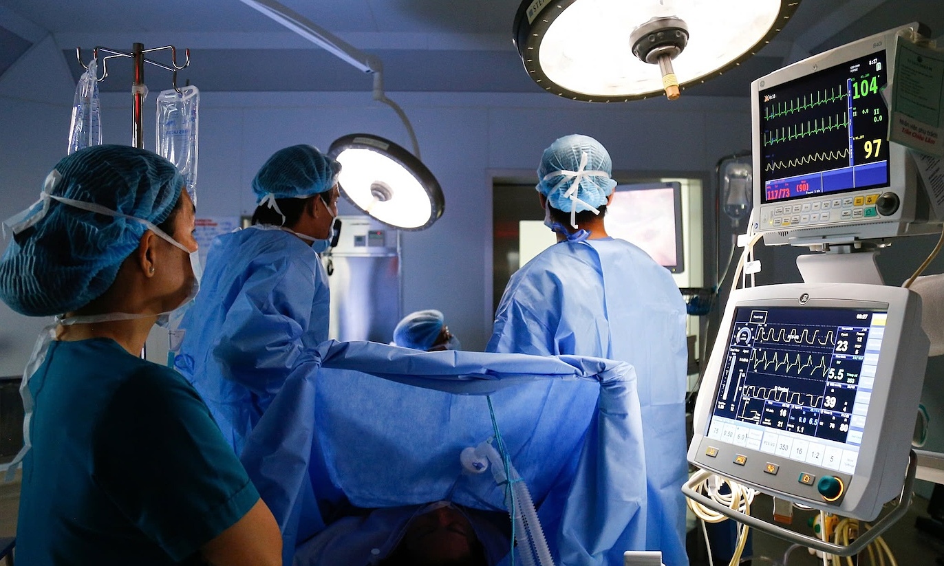 A 25-year-old woman undergoes surgery for a uterine fibroid the size of near full-term twins