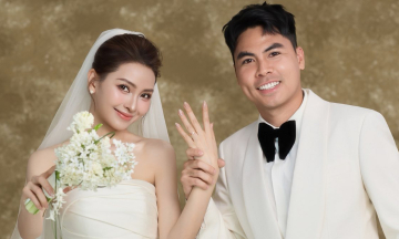 The style of footballer Duc Huy's MC wife