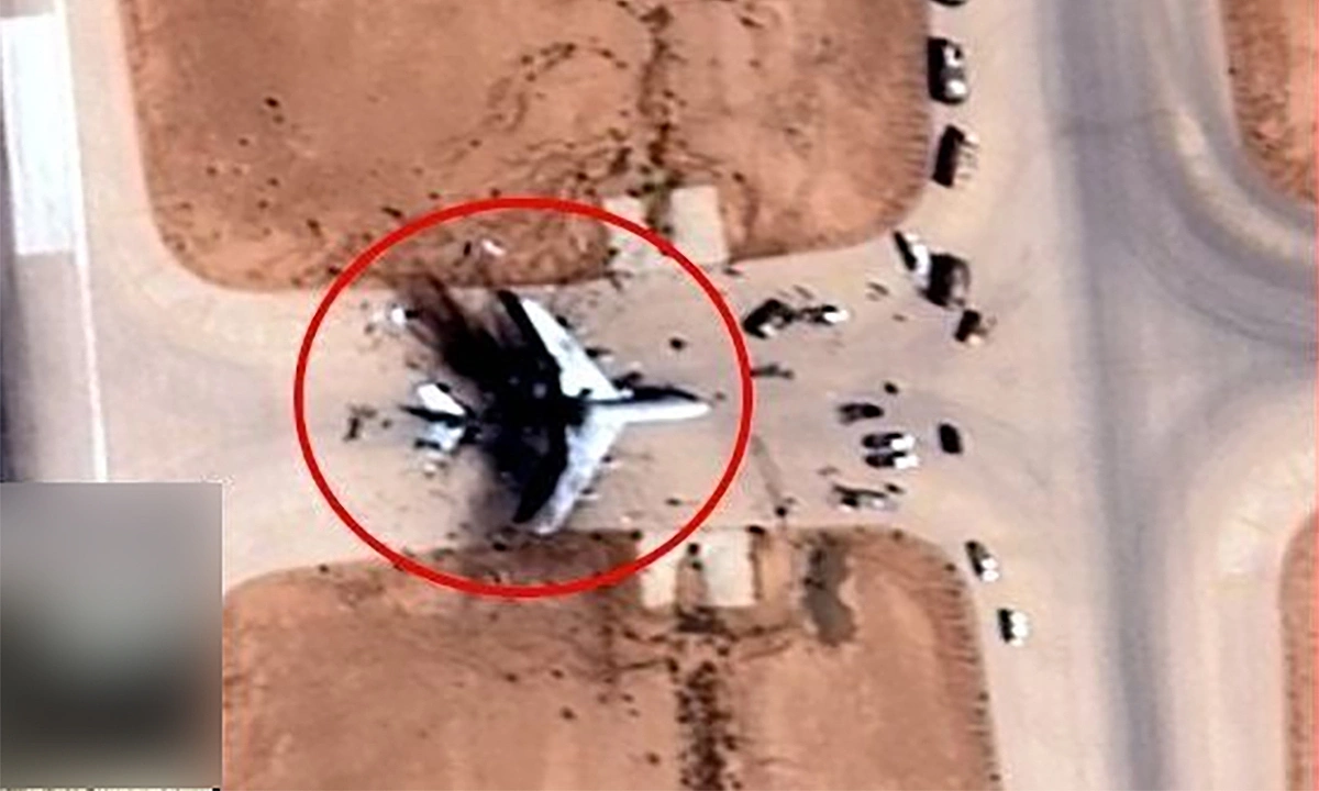 Iran publishes satellite images of damaged US 'eye in the sky' aircraft after attack