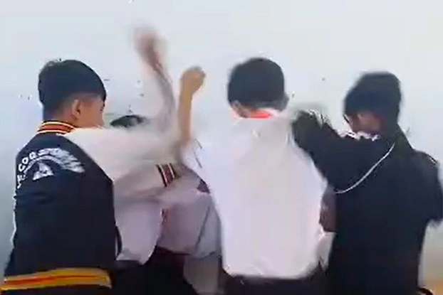 Eighth-grade student hospitalized after being gang-beaten by peers