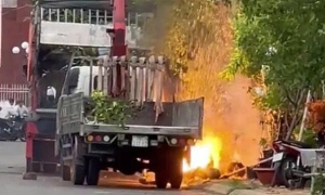 Crane operator killed after machine hits power lines, explodes