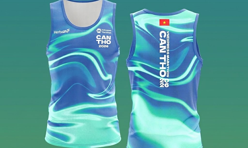 Mekong Delta waterways 'flow' onto VM Can Tho 2026 race shirts