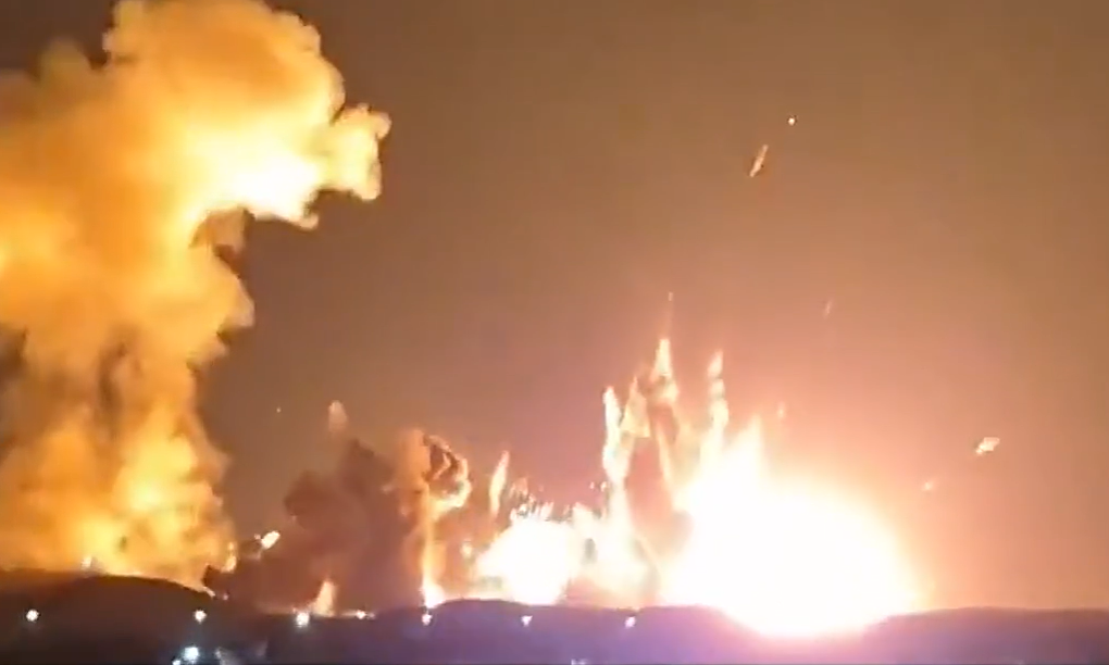 Large explosions in Iran, suspected ammunition depot hit by US bunker-buster bombs
