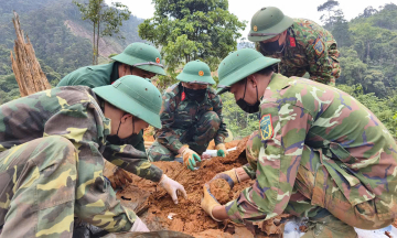 Martyr's remains found wrapped in tarp