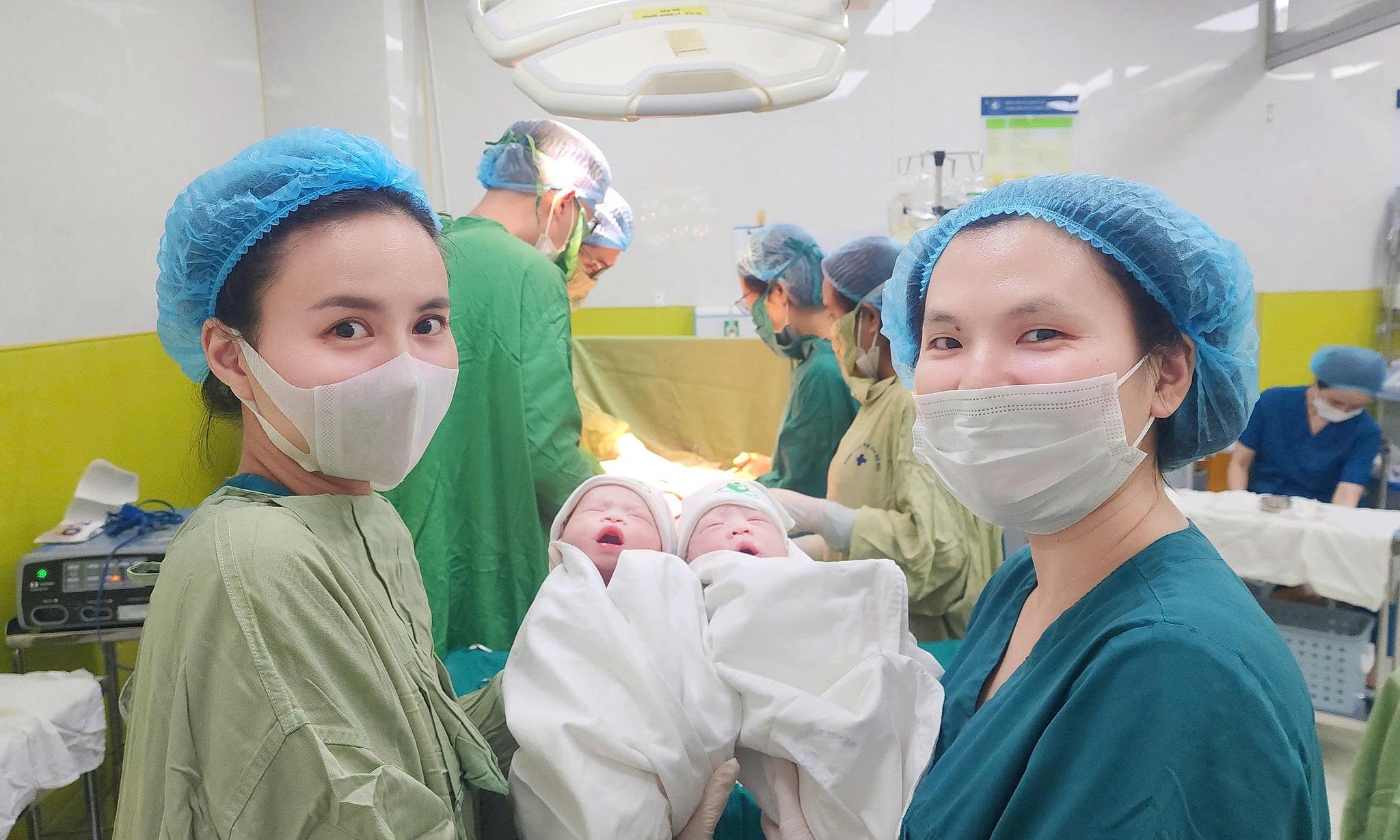 Giving birth to twins at 56