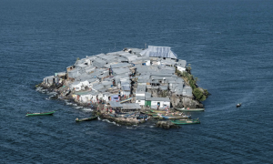 Life on a rock island half the size of a football field, home to 1,800 people