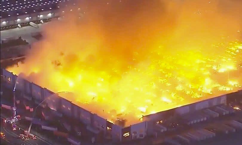 Fire at toilet paper warehouse serving 50 million people in California