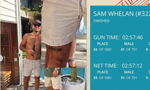 Runners exposed for tattooing faster marathon times than actual results