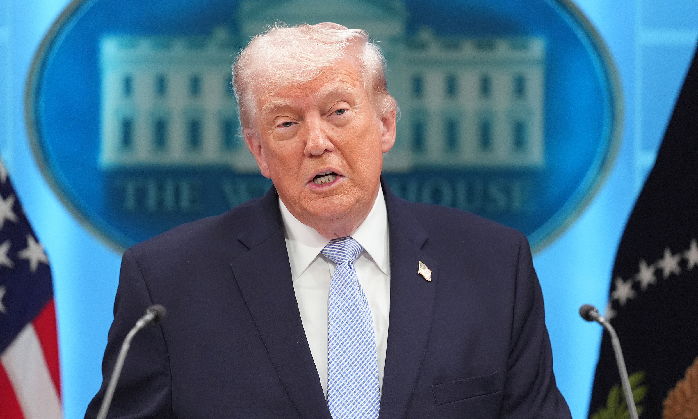 President Trump announces US is 'cleaning up the strait of Hormuz'