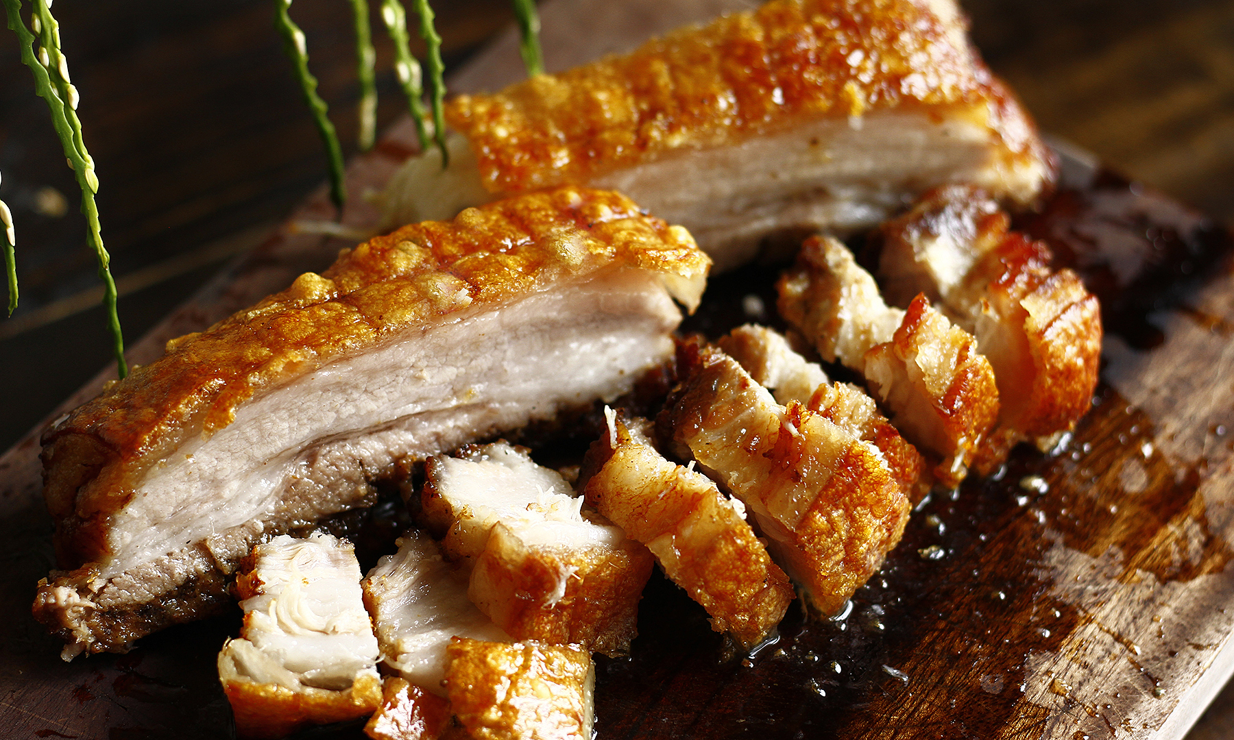 The secret to achieving crispy roasted pork skin