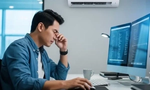 Why do eyes easily become dry and tired in hot weather?