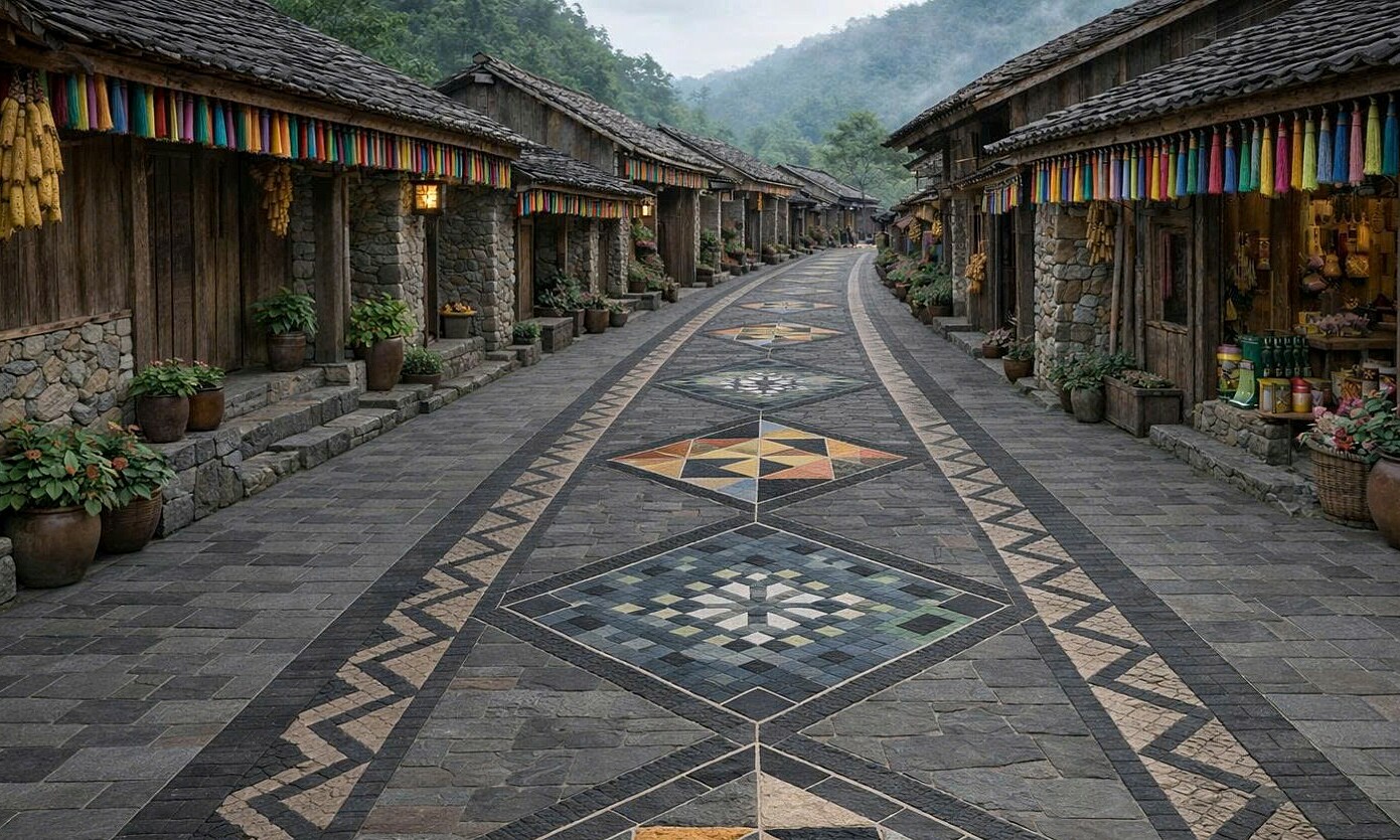 Lo Lo Chai village road to be paved with patterned stone