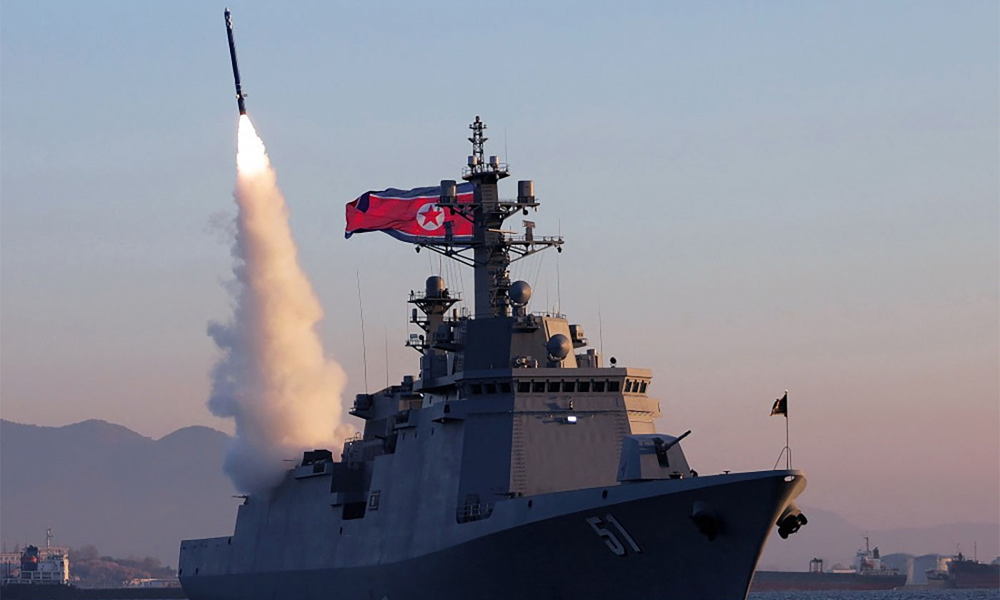 North Korean warship test-fires nuclear-capable missiles