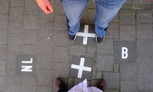 Ironic life in a town spanning two nations