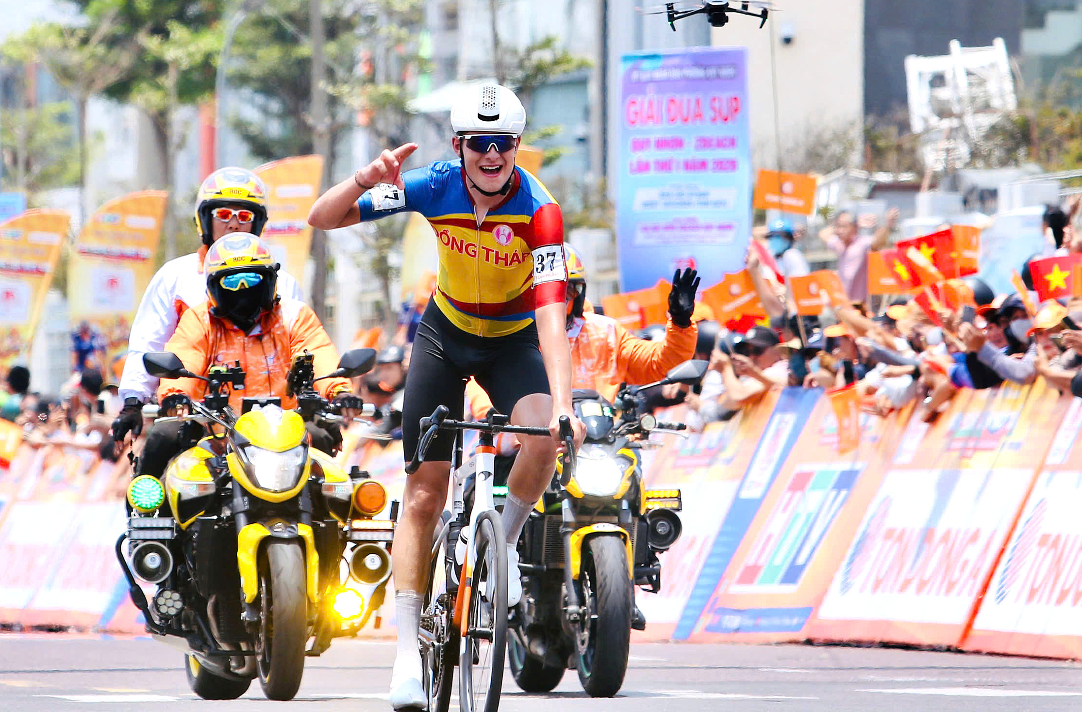 Swiss cyclist secures first stage victory in trans-Vietnam race
