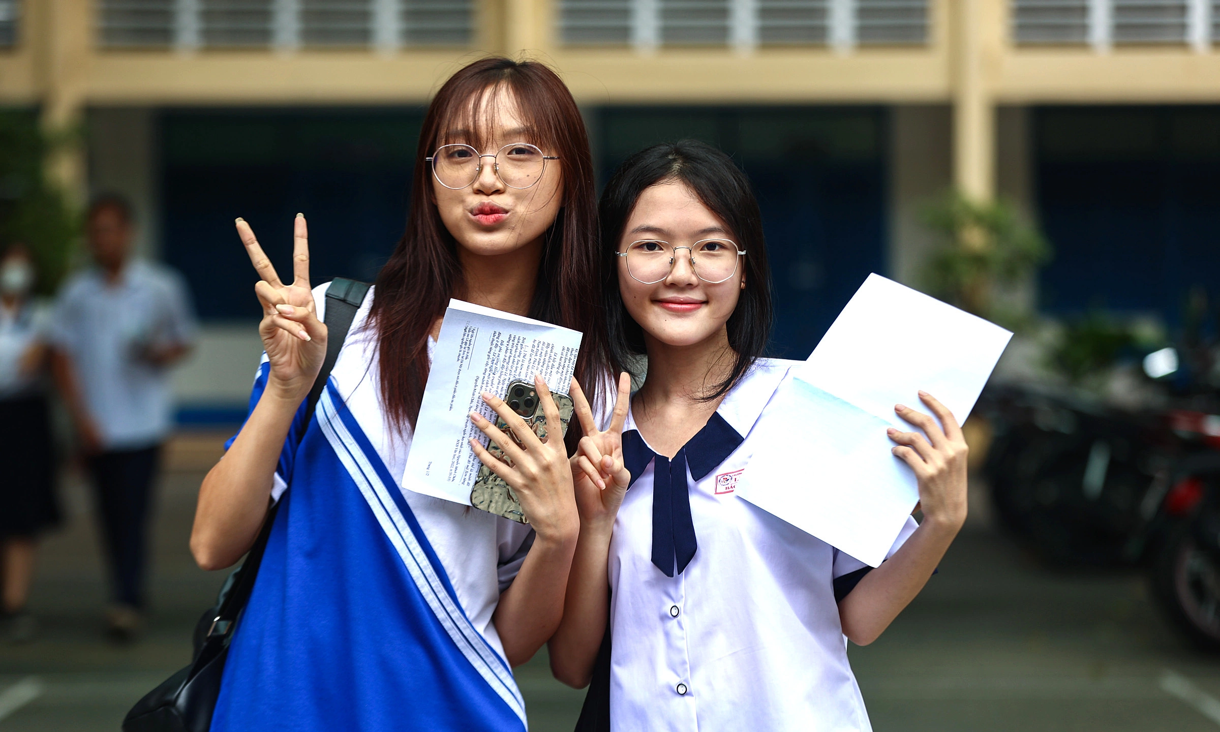 Students practice registering for high school graduation exam starting today