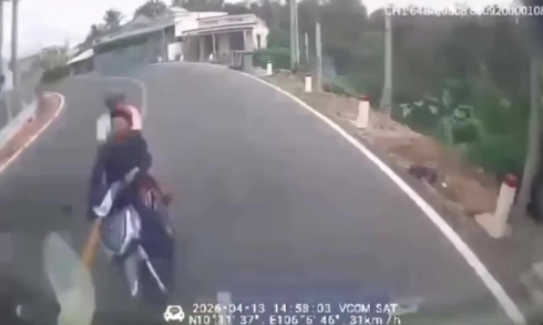 Two motorcyclists crash head-on into car on curve