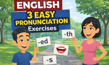 Three short English pronunciation exercises for daily practice