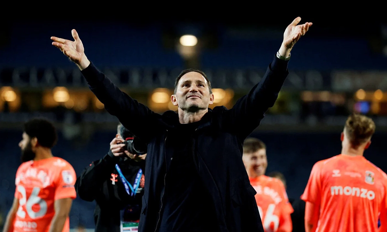 Lampard emotional as he leads Coventry back to the Premier League