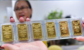 Gold bar prices increase by one million dong