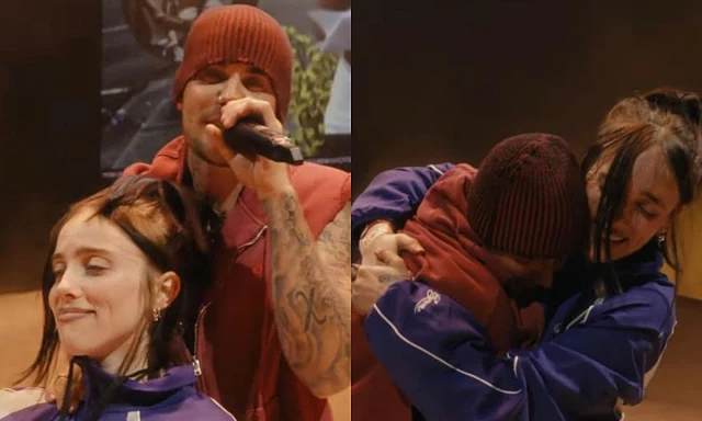 Justin Bieber creates a stir by hugging Billie Eilish on the Coachella stage