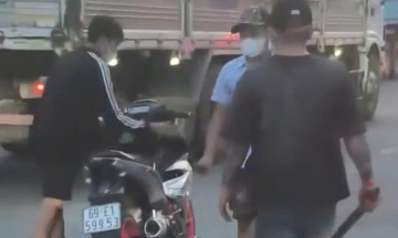 Four arrested for chaotic brawl outside company