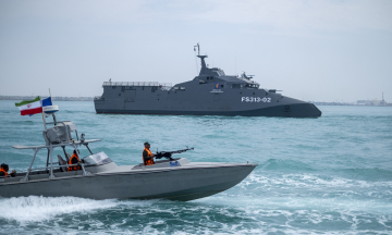 Iranian boats 'fire at container ship' near the Strait of Hormuz