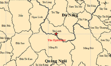 5 consecutive earthquakes in Da Nang, Quang Ngai