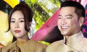 Quang Minh and 30-year-old girlfriend attend red carpet with star-studded cast