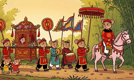 AI creates music video inspired by "The Mouse Wedding" painting