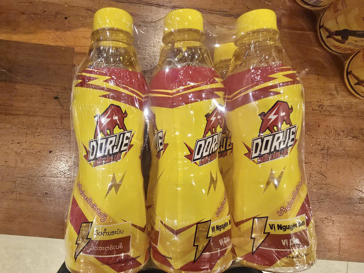 Producing counterfeit energy drinks, sold near school gates