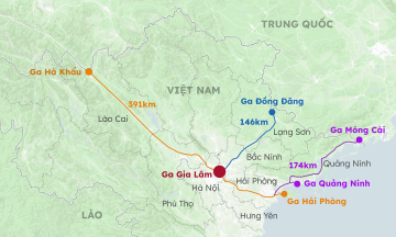 Three high-speed railway lines connecting with China