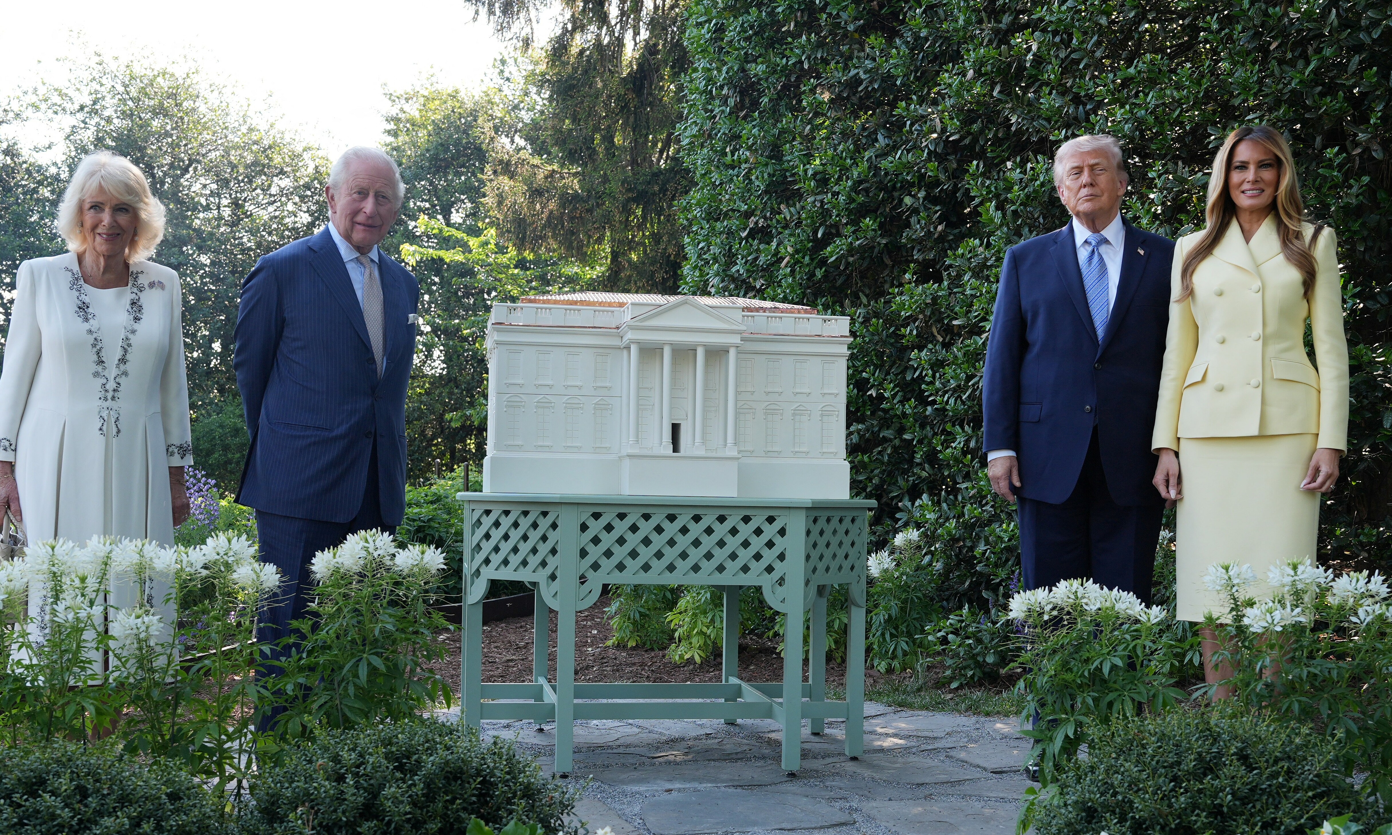 Trump and Melania host King Charles III, showcase White House beehive