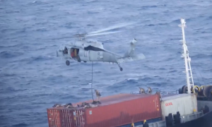 U.S. service members board and search cargo ship near Iran
