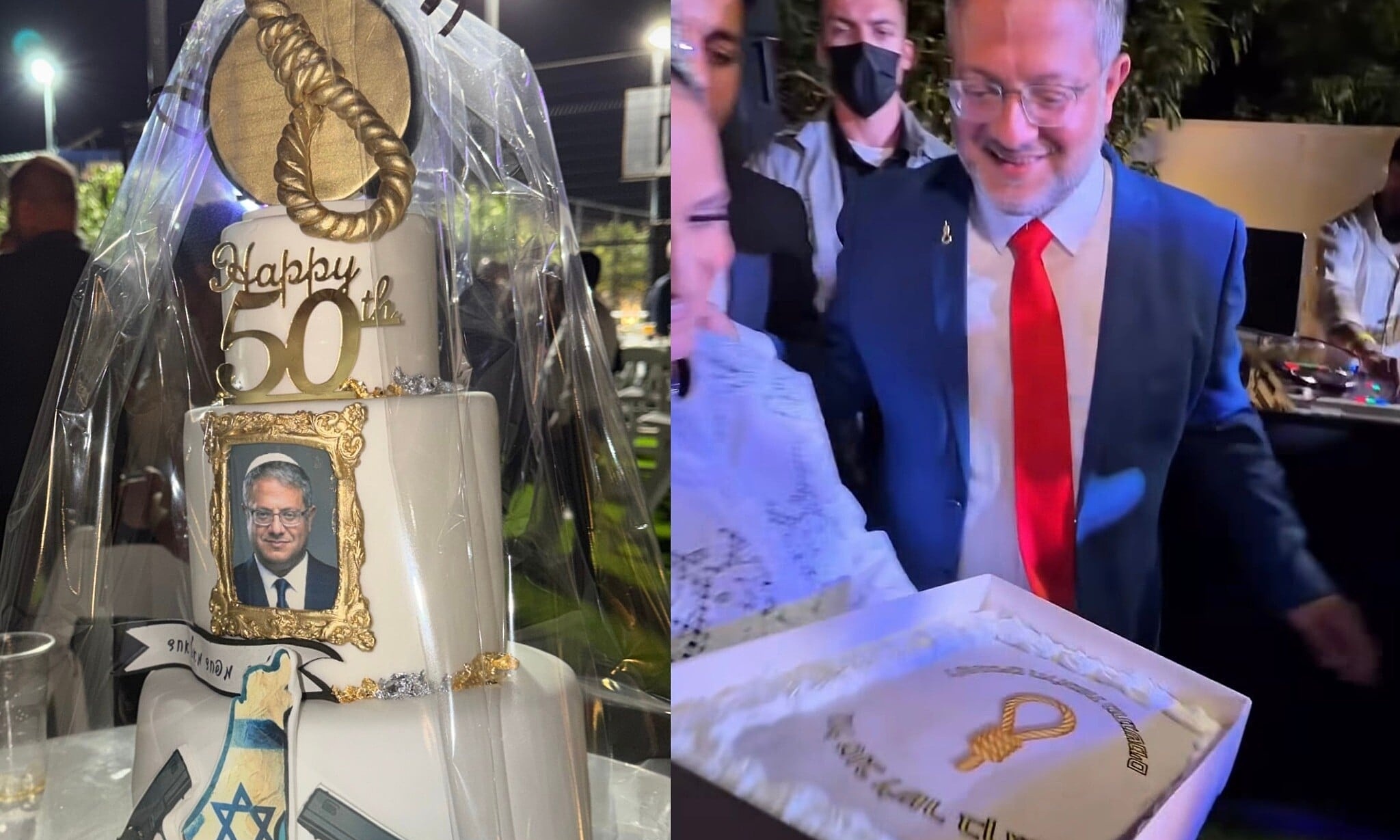 Israel minister receives birthday cake shaped like a noose