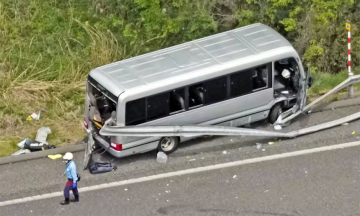 Student transport vehicle crash kills one, injures 26 in Fukushima