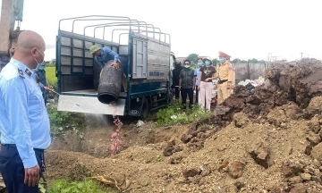 Truck carrying 1,6 tons of foul-smelling chicken feet bones discovered