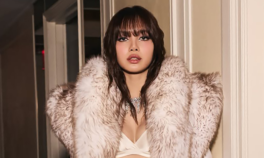Lisa embraces the visible lingerie trend