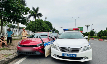 Traffic police pursue for over 2 km, apprehending driver for alcohol and speeding violations