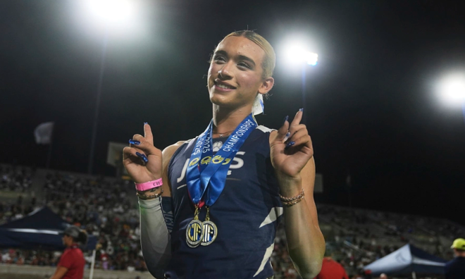 Controversy over transgender athlete winning three women's track and field gold medals in the U.S.