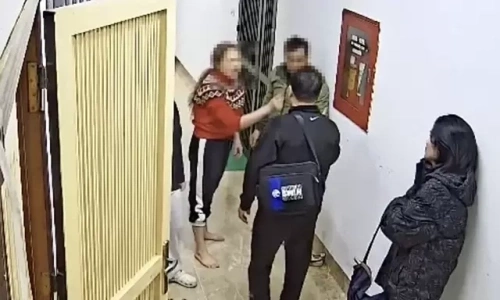 Woman pulls hair, slaps neighbor in apartment building while defending son