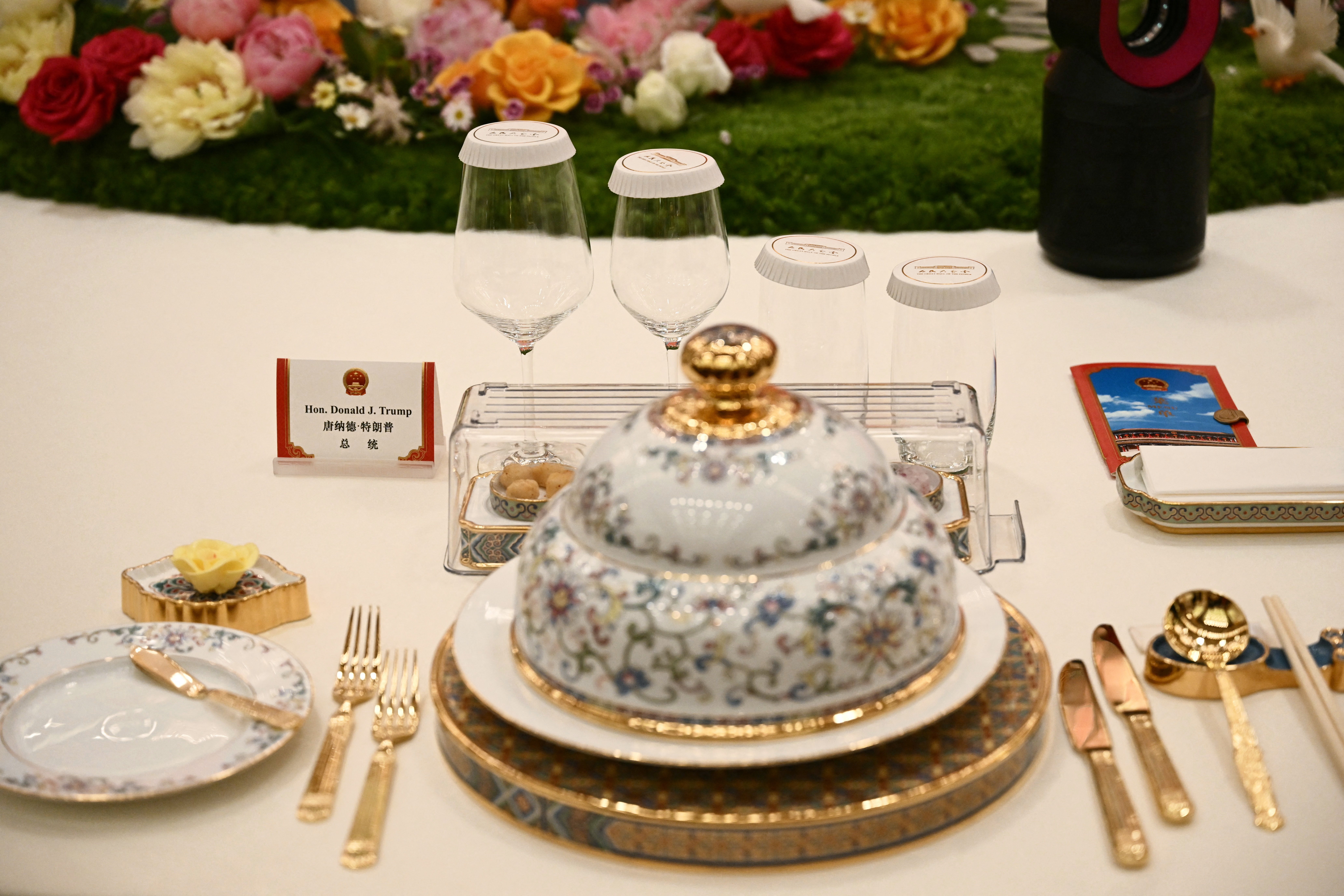 The menu for Mr. Xi's state dinner for Mr. Trump
